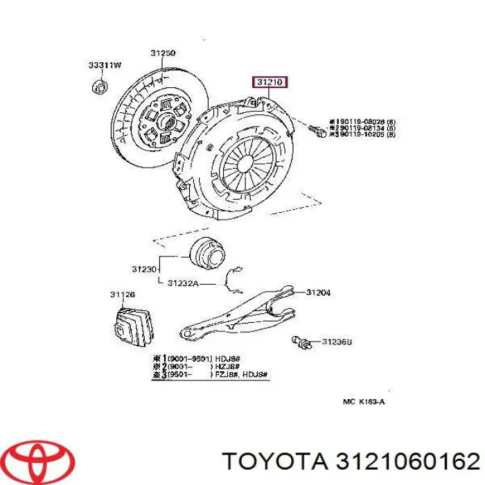Купити 3121060161 Toyota Корзина зчеплення
