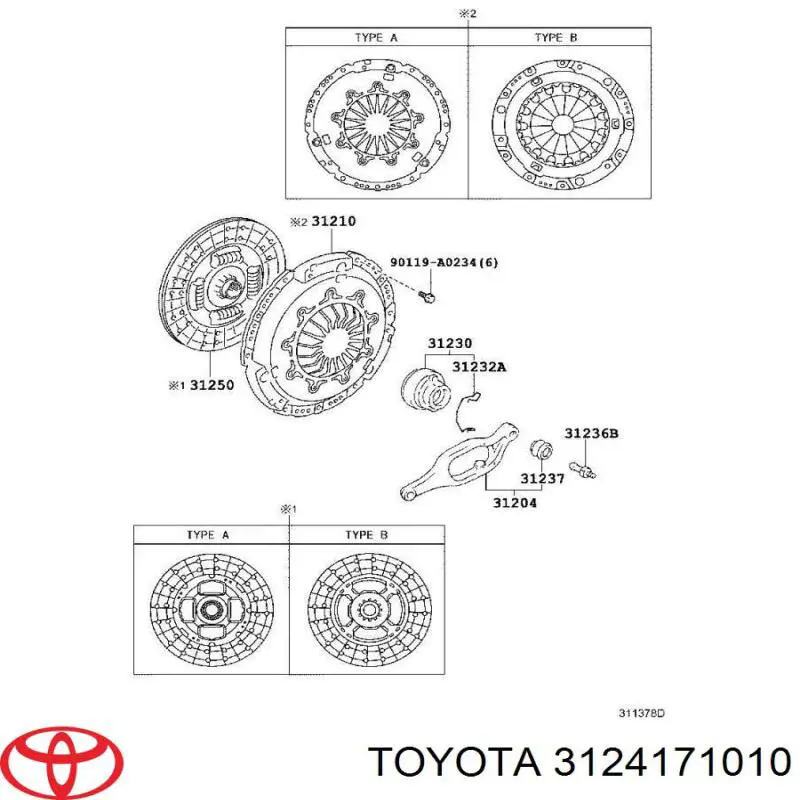 3124171010 Toyota 
