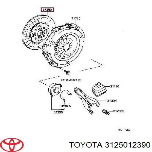 Зчеплення Toyota 3125012390 ціна, від 30.68 USD