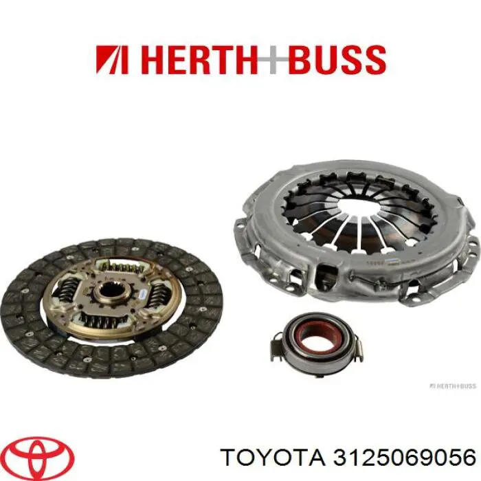 Купити 3125069056 Toyota Комплект зчеплення (диск, корзина, підшипник)