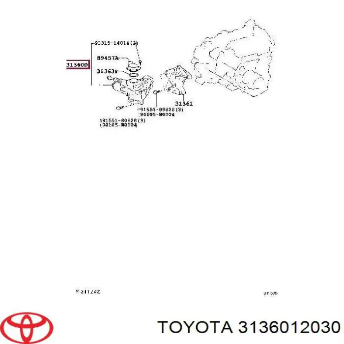 3136012030 Toyota актуатор зчеплення