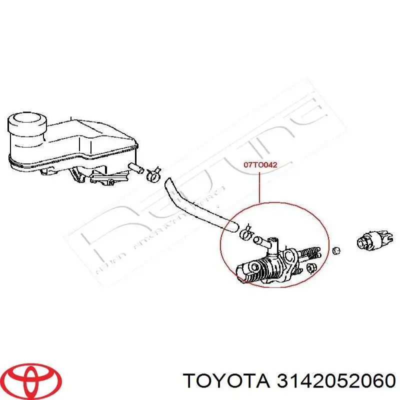 3142052060 Toyota циліндр зчеплення, головний