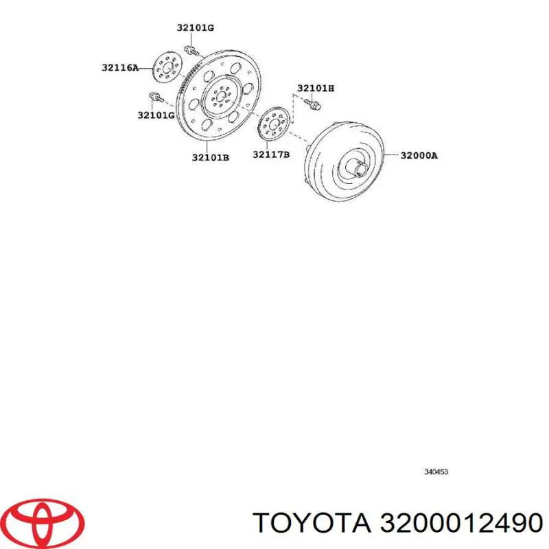 Гідротрансформатор ГМП Toyota 3200012490 ціна, від 139.36 USD