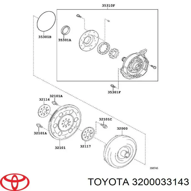 3200033143 Toyota Передача гідромеханічна (ГМП)