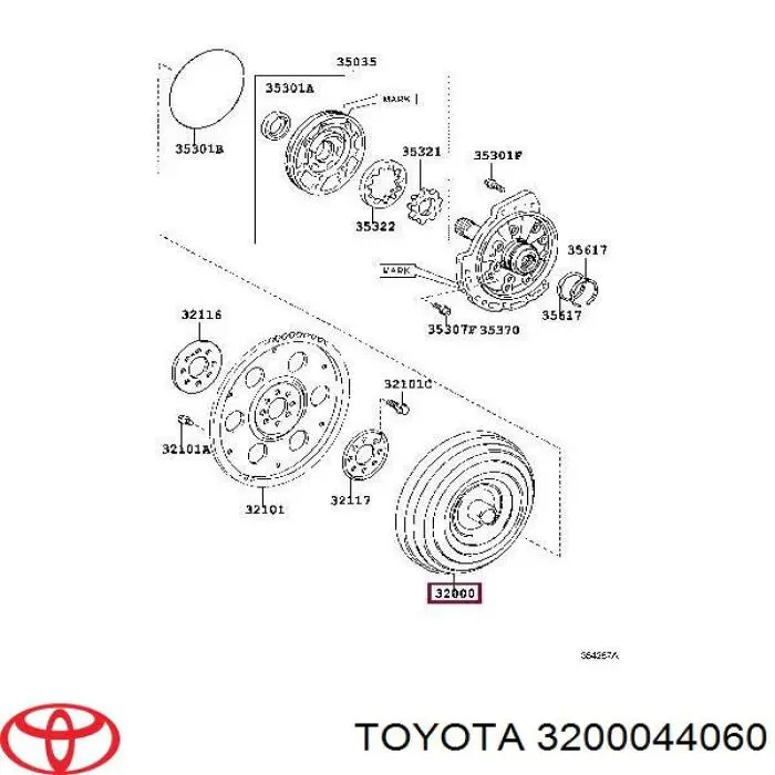 Гідротрансформатор ГМП Toyota 3200044060 ціна, від 375.00 USD