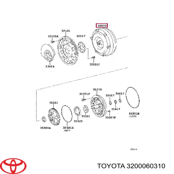 Гідротрансформатор ГМП Toyota 3200060310 ціна, від 1266.87 USD