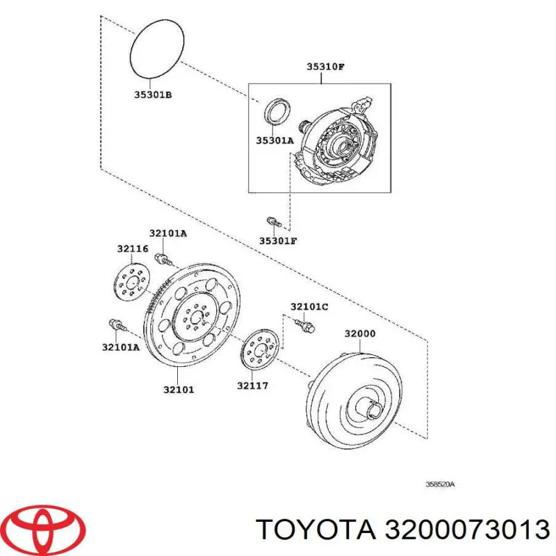 3200073013 Toyota Передача гідромеханічна (ГМП)