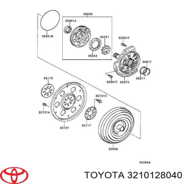 Вінець маховика Toyota RAV4 2 (XA2) (Тойота Рав4)
