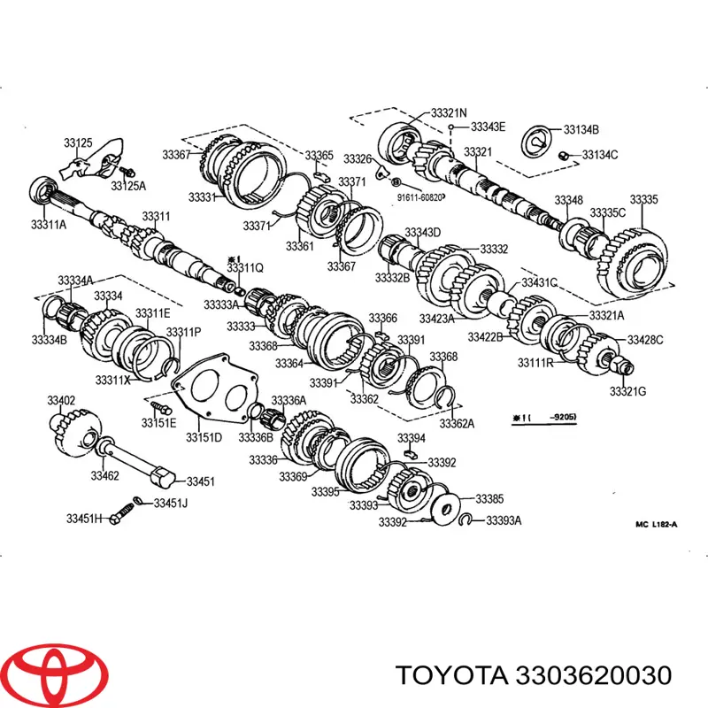 3303620030 Toyota шестерня 5-й передачі