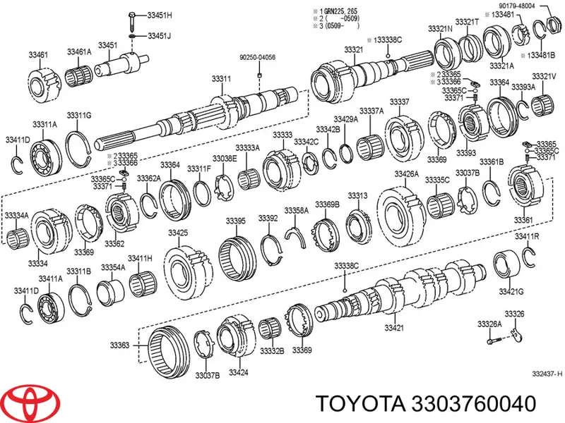 3303760040 Toyota кільце синхронізатора