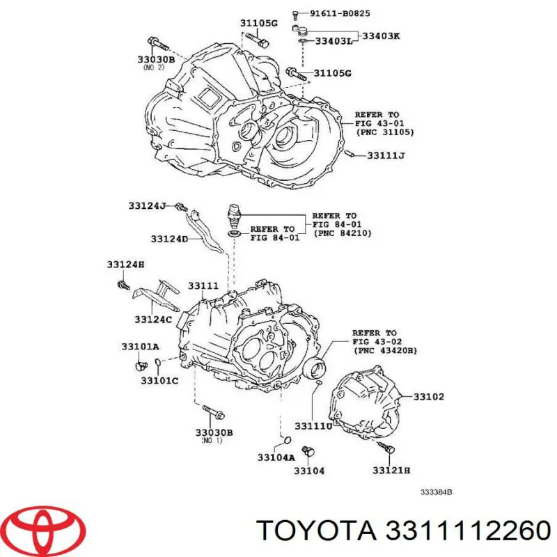 Корпус коробки передач АКПП/КПП Toyota 3311112260 ціна, від 139.20 USD