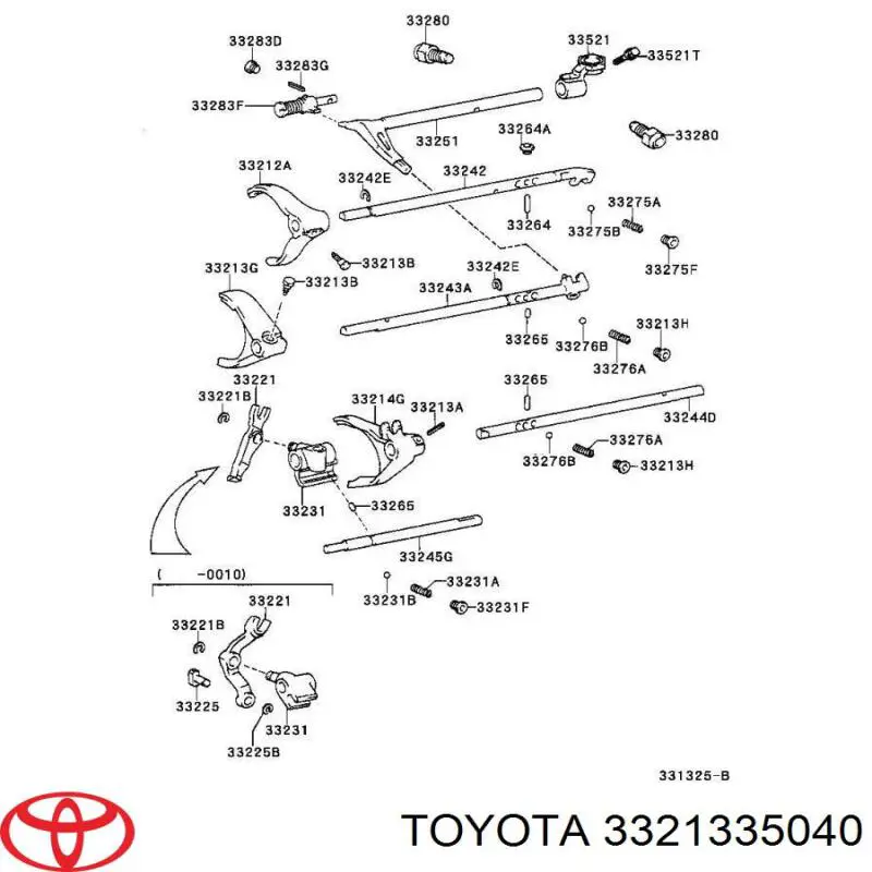 Вилка зчеплення Toyota 3321335040 ціна, від 59.95 USD