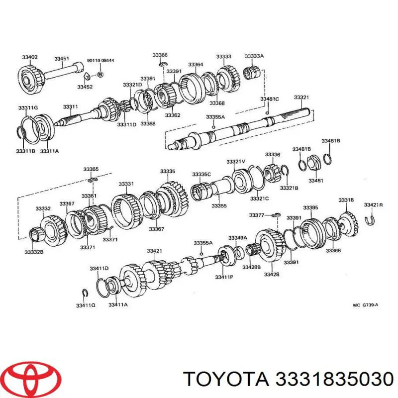 Кільце синхронізатора Toyota 3331835030 ціна, від 116.86 USD