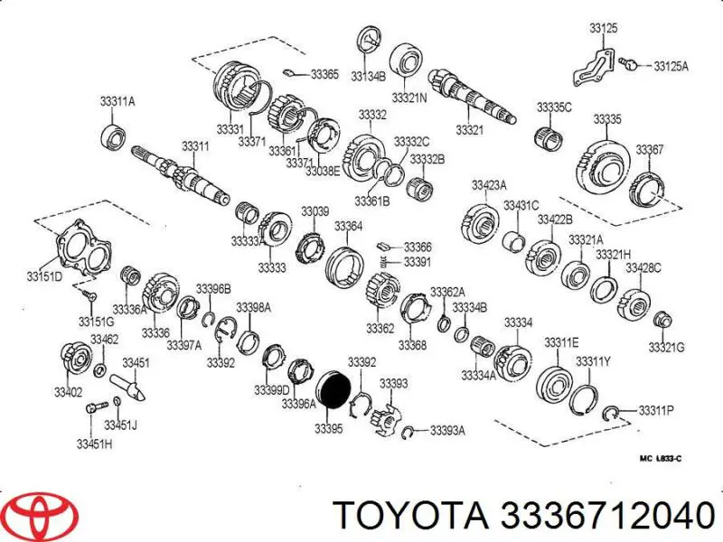 Кільце синхронізатора Toyota 3336712040 ціна, від 85.51 USD
