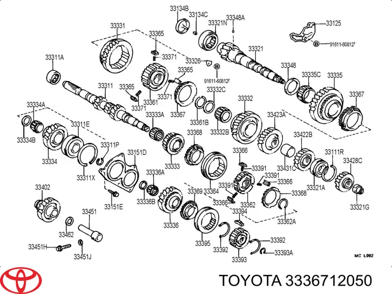 3336712050 Toyota кільце синхронізатора