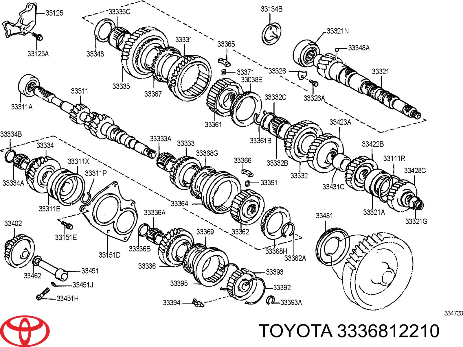 3336812210 Toyota кільце синхронізатора