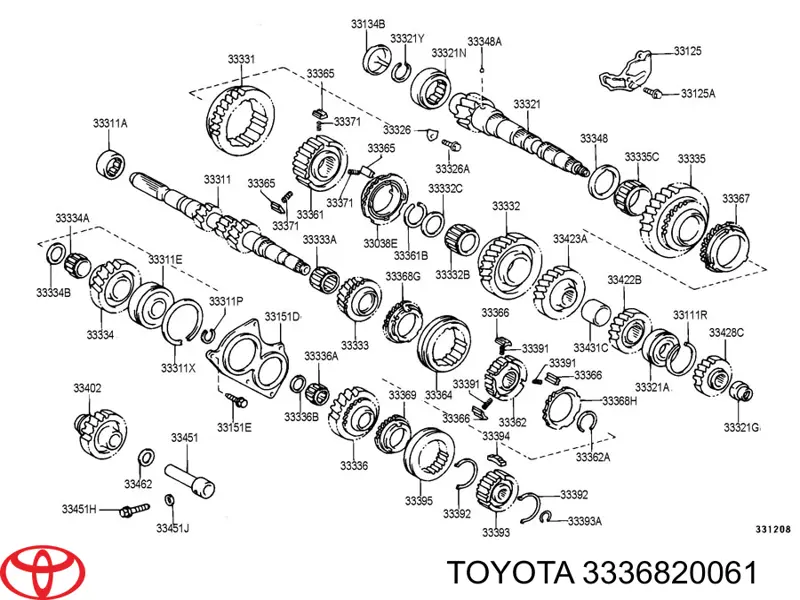 Кільце синхронізатора Toyota 3336820061 ціна, від 27.33 USD