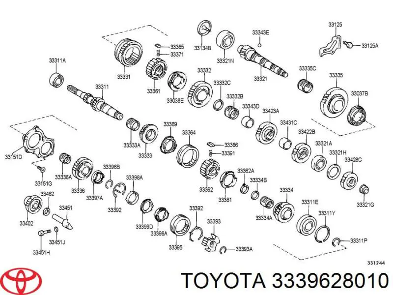 Кільце синхронізатора Toyota 3339628010 ціна, від 36.39 USD