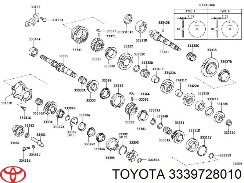 Кільце синхронізатора Toyota RAV4 1 (XA) (Тойота Рав4)