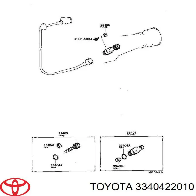  Toyota 3340422010 ціна, від 14.06 USD