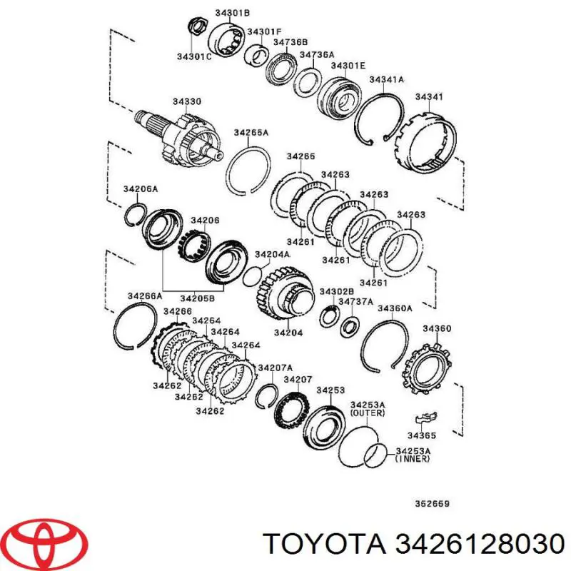 3426128030 Toyota 