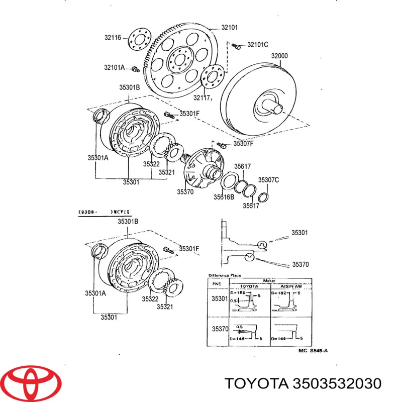 3503532030 Toyota Насос масляний ГМП