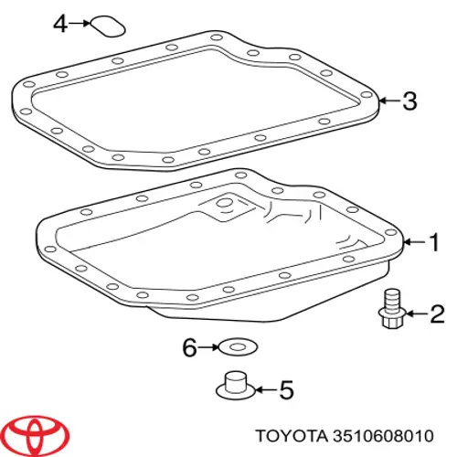 Піддон АКПП Toyota 3510608010 ціна, від 50.73 USD
