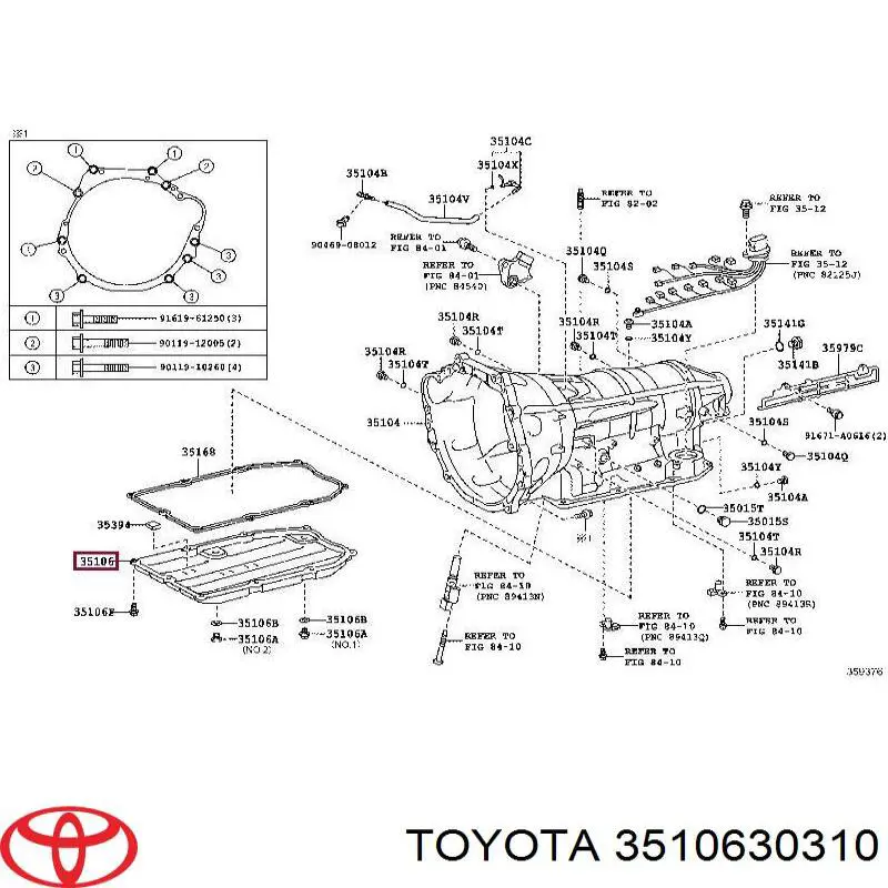 3510630310 Toyota Піддон АКПП