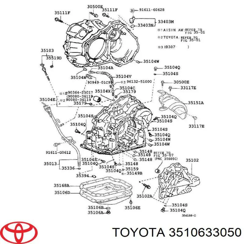 Піддон АКПП Toyota Camry (V30) (Тойота Камрі)