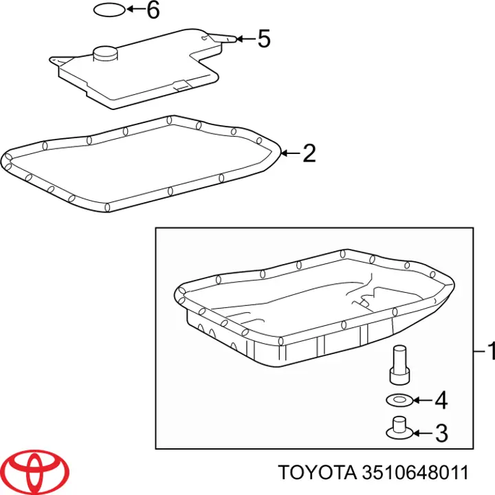Піддон АКПП Toyota 3510648011 ціна, від 60.84 USD