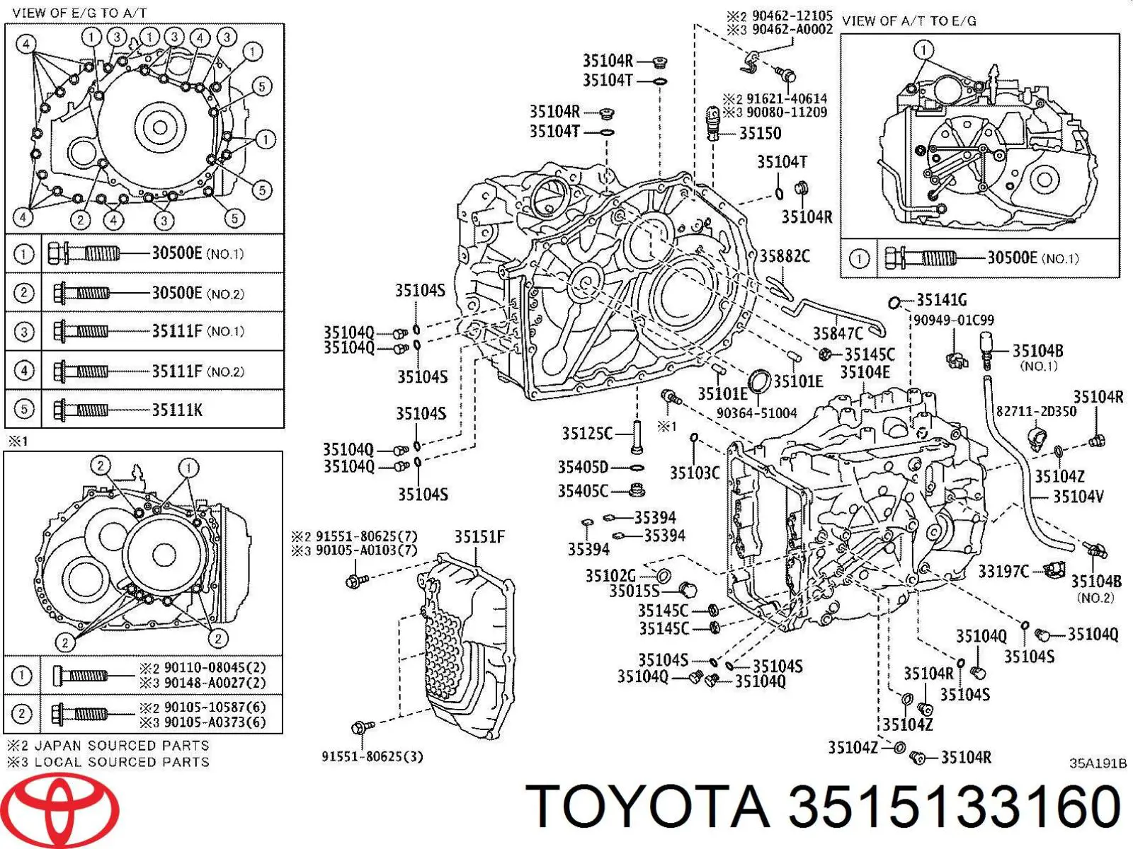  Toyota 3515133160 ціна, від 82.18 USD