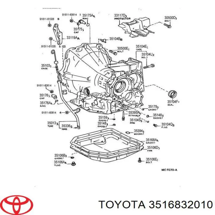 Прокладка піддону АКПП Toyota 3516832010 ціна, від 7.92 USD