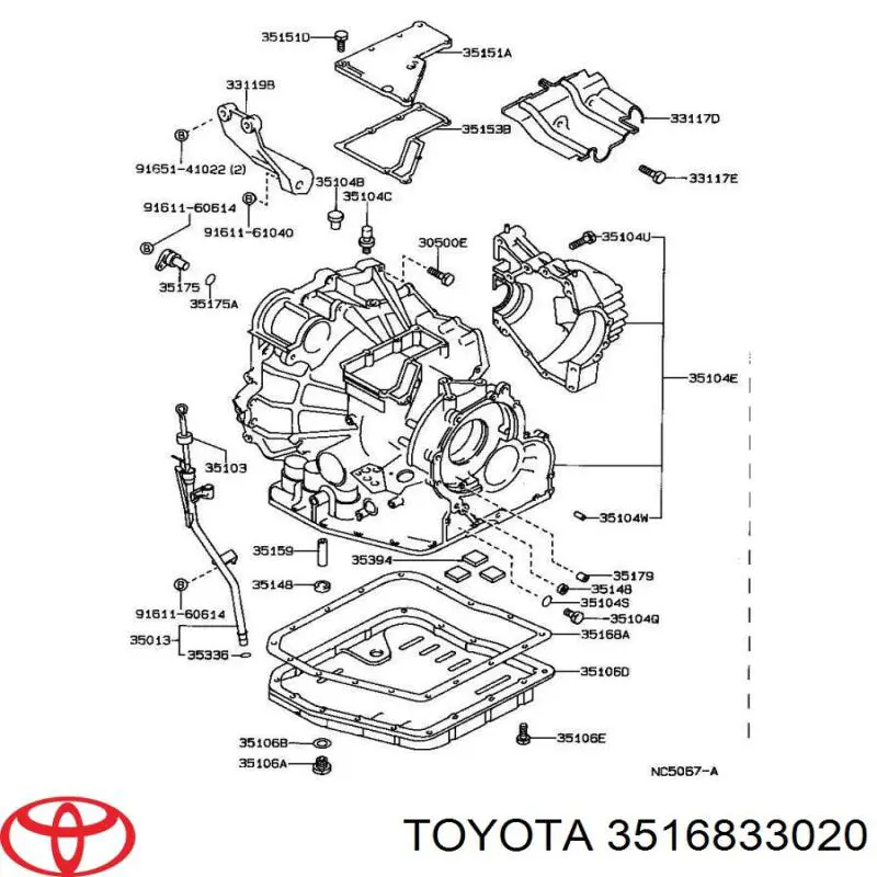 Прокладка піддону АКПП Toyota 3516833020 ціна, від 12.44 USD