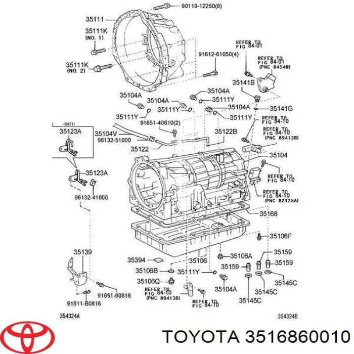 3516860010 Toyota прокладка піддону акпп