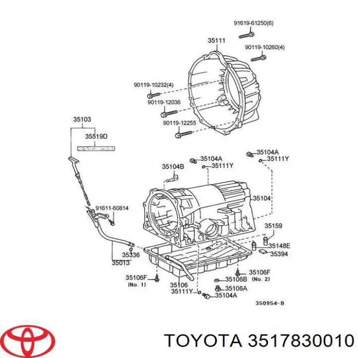 Прокладка піддону АКПП Toyota 3517830010 ціна, від 1.51 USD