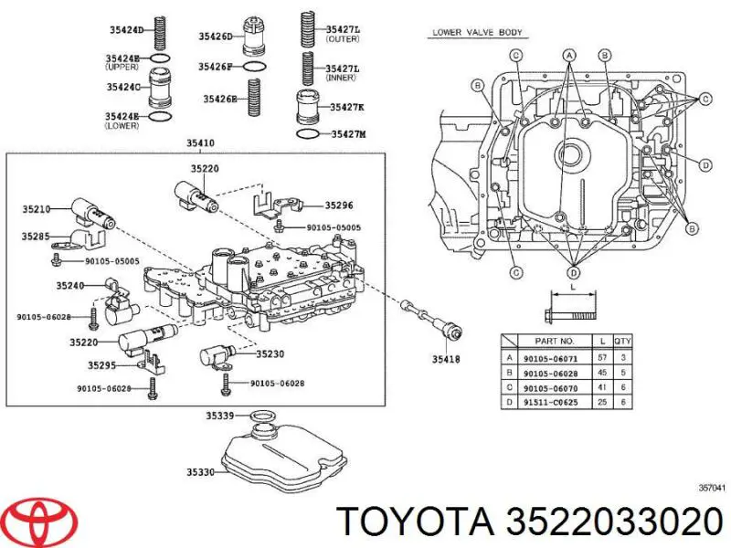 Соленоїд АКПП 3522033020 Toyota