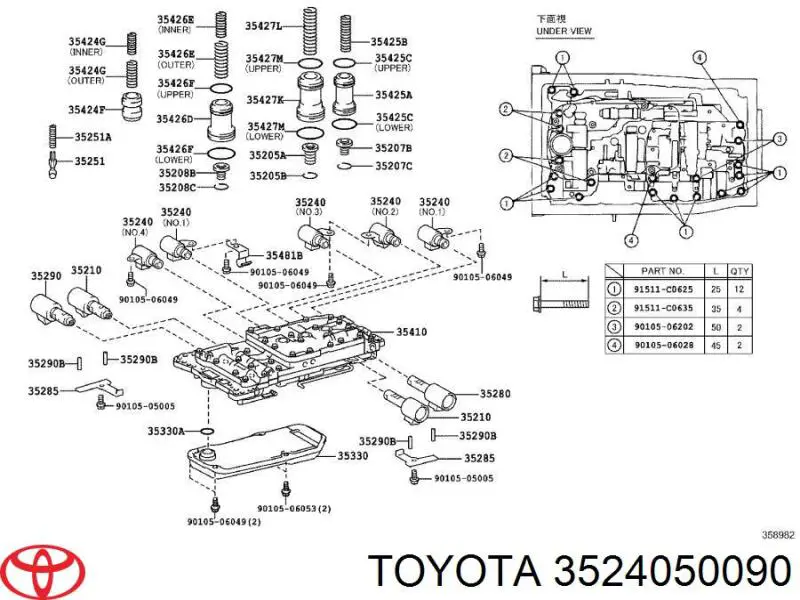  Toyota 3524050090 ціна, від 335.13 USD