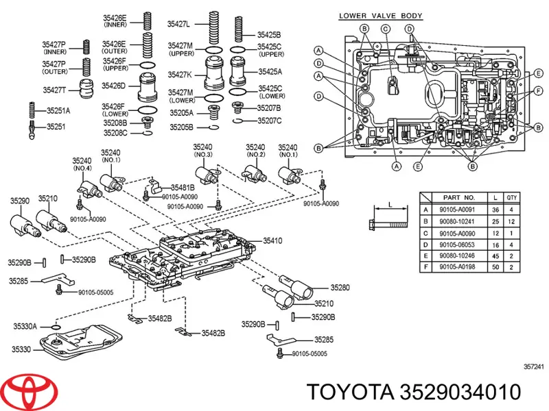 Фільтр коробки автомат Toyota 3529034010 ціна, від 98.08 USD