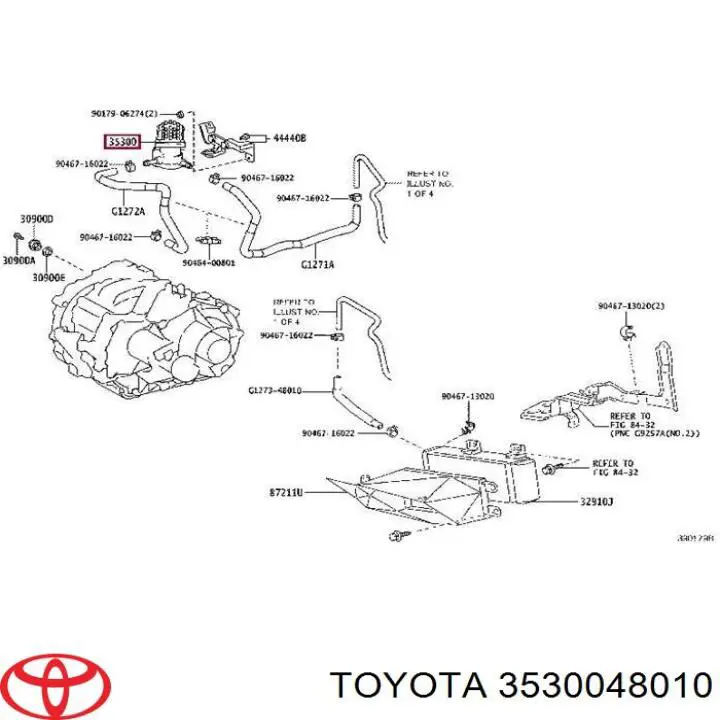 3530048010 Toyota Насос гідропідсилювача