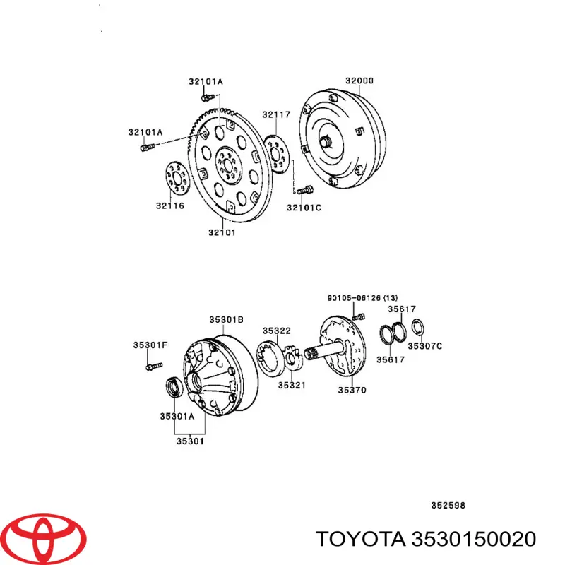 3530150020 Toyota Насос масляний ГМП