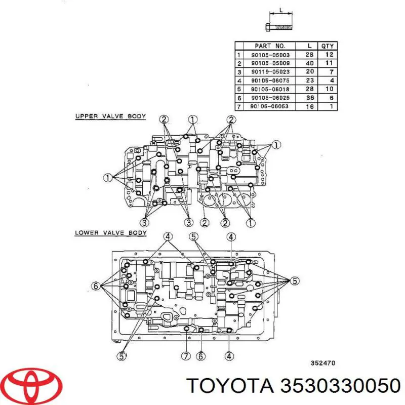 3530330050 Toyota Маслоуловлювач