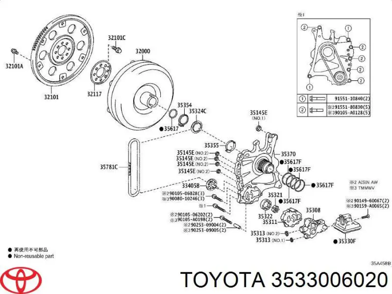  3533006020 Toyota