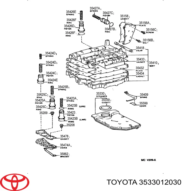 3533012030 Toyota фільтр акпп