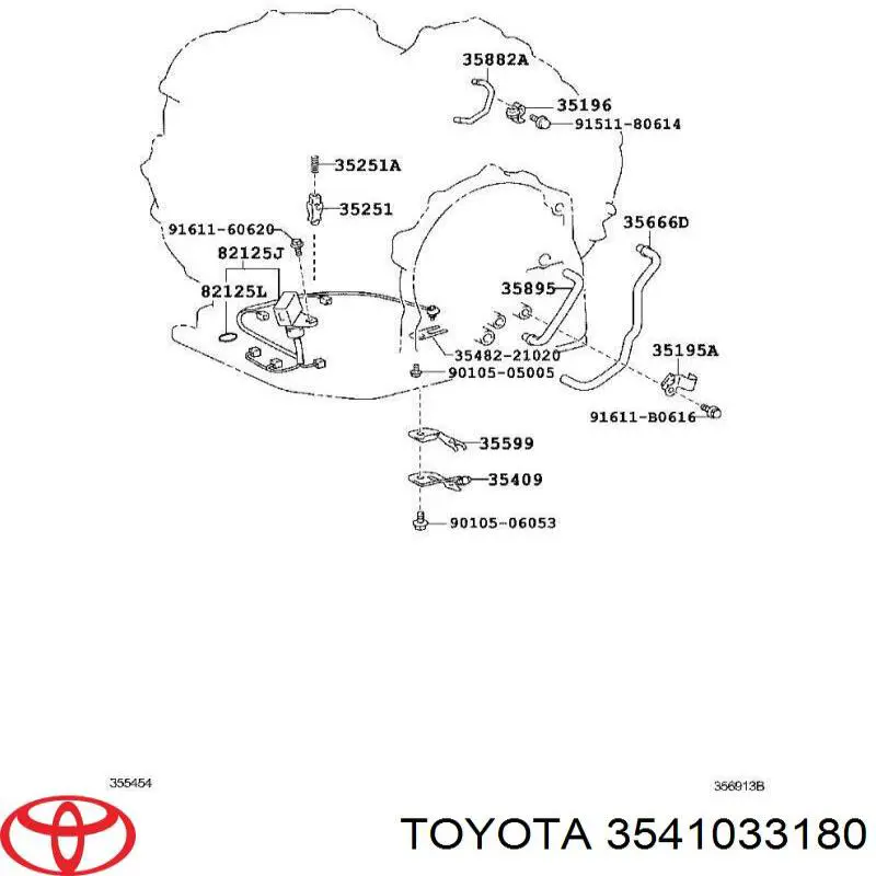 3541033180 Toyota блок клапанів акпп