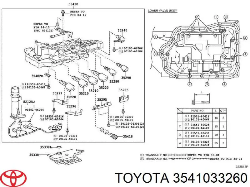 Блок клапанів АКПП Toyota 3541033260 ціна, від 1199.91 USD