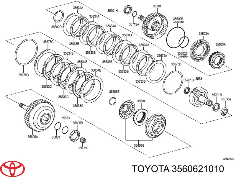  Toyota 3560621010 ціна, від 95.69 USD