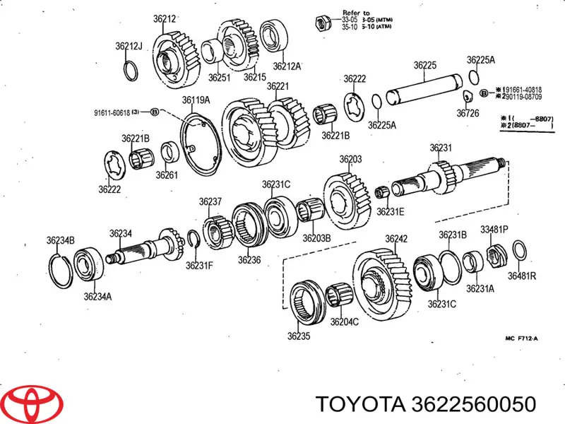 3622560050 Toyota 