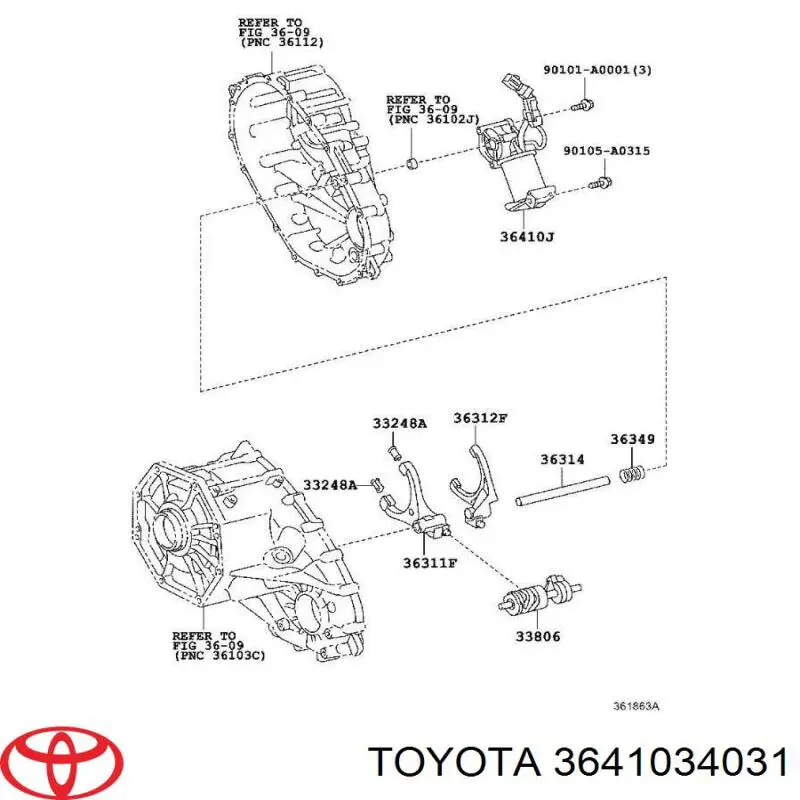 3641034031 Toyota 