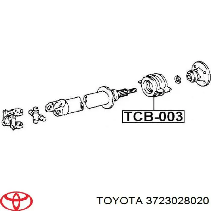 3723028020 Toyota підвісний підшипник карданного валу
