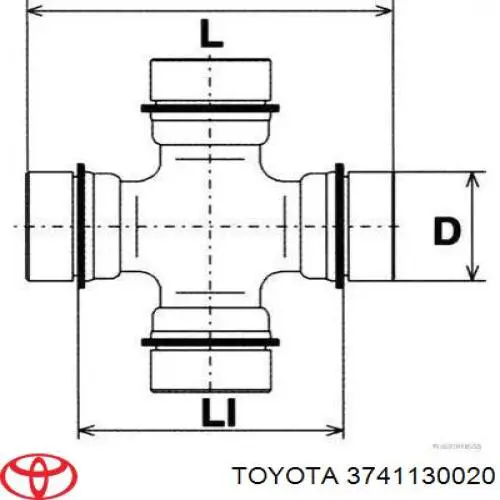 Хрестовина карданного валу 3741130020 Toyota